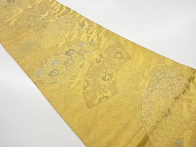 JAPANESE KIMONO / VINTAGE FUKURO OBI / WOVEN TRADITIONAL PATTERN